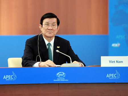 ການເຄື່ອນໄຫວຕ່າງໆຂອງທ່ານປະທານປະເທດເຈືອງເຕີນຊາງຢູ່APEC2014